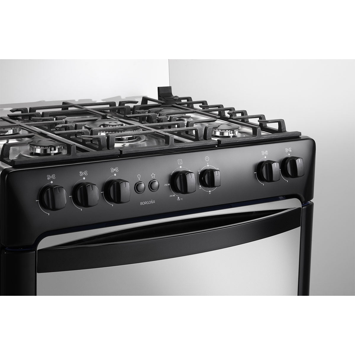 Cocina Indurama Borgoña Zafiro Negra 5 Quemadores Negro