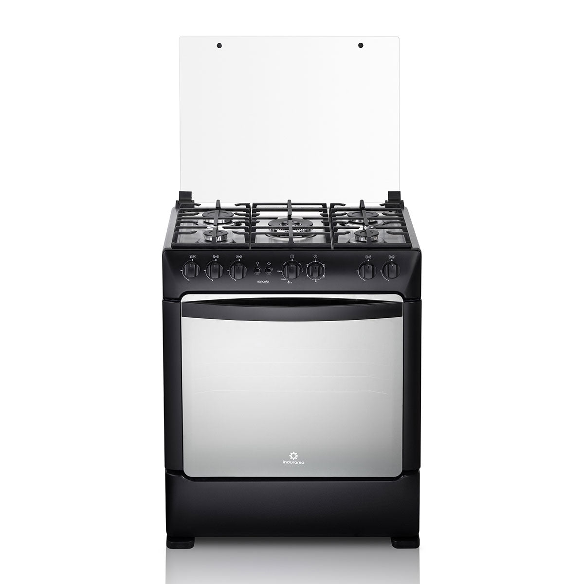 Cocina Indurama Borgoña Zafiro Negra 5 Quemadores Negro